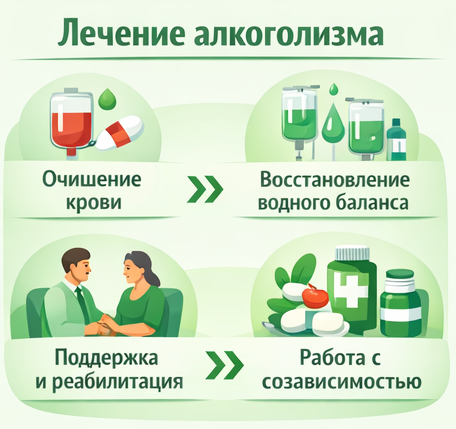 лечение алкоголизма в Усинске этапы